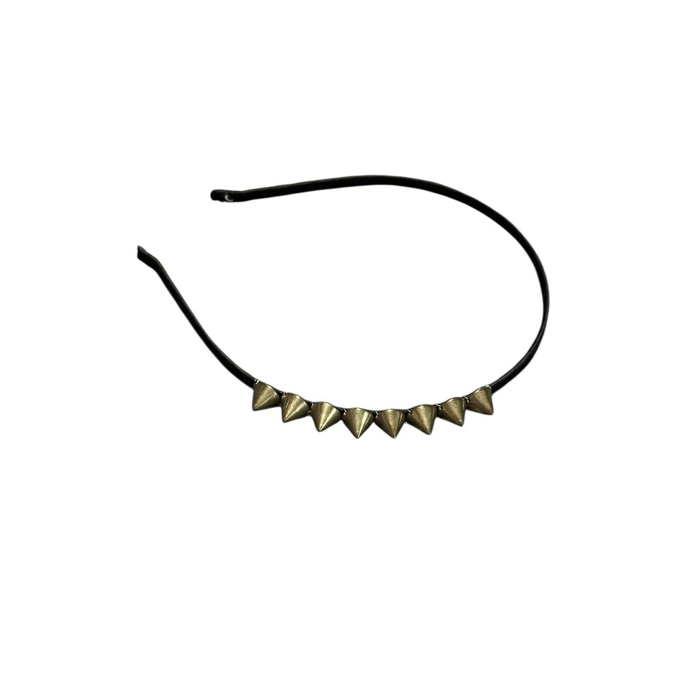 Girls Black Metal Spiked Headband Punk Rock Hair Accessory One Size